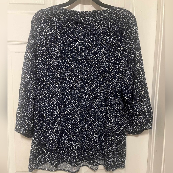 CJ Banks Navy and White Blouse - Picture 2 of 5